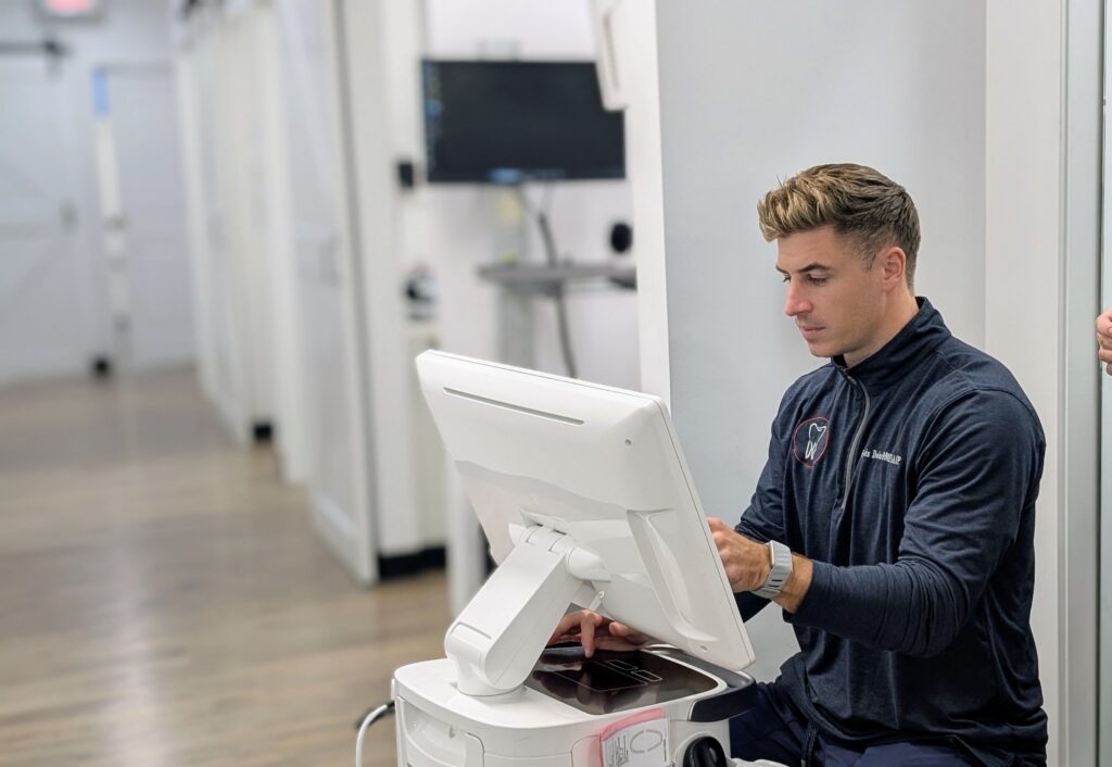Dolan Dental consultation room with two desks and chairs